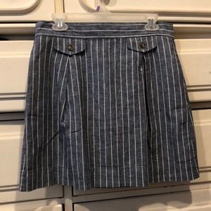 Jcrew striped jean skirt